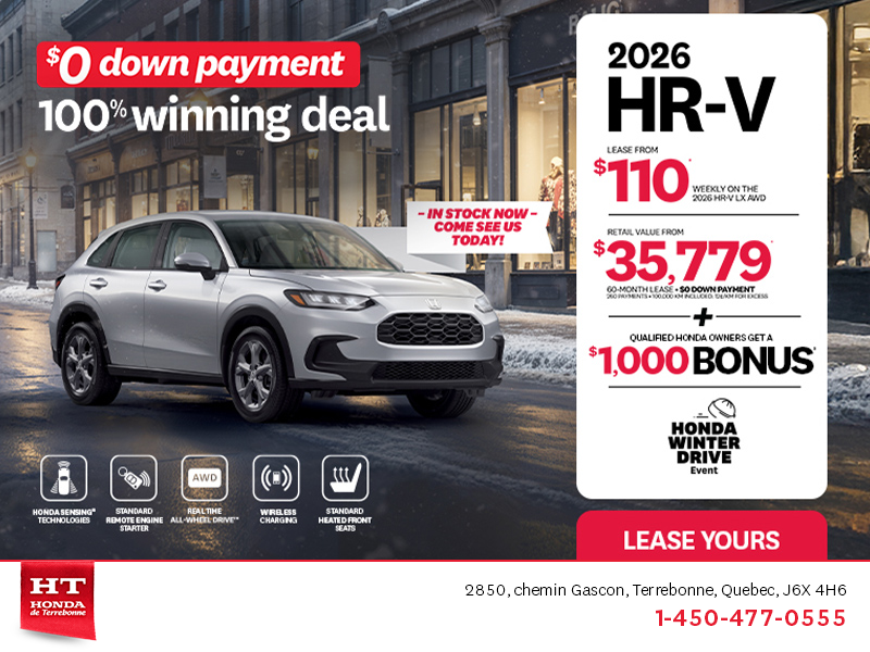 Get the 2026 Honda HR-V! 