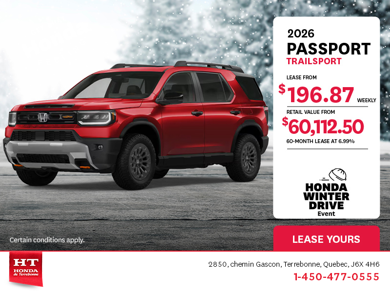 Get the 2026 Honda Passport! 