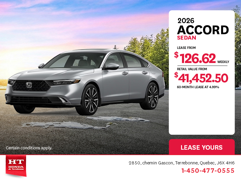 Get the 2026 Honda Accord!