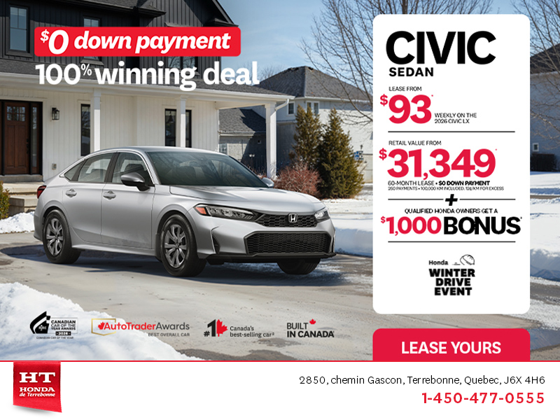 Get the 2026 Honda Civic Sedan! 