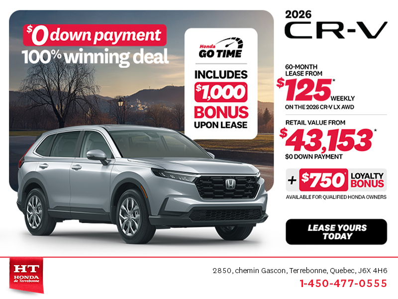 Get the 2026 Honda CR-V! 