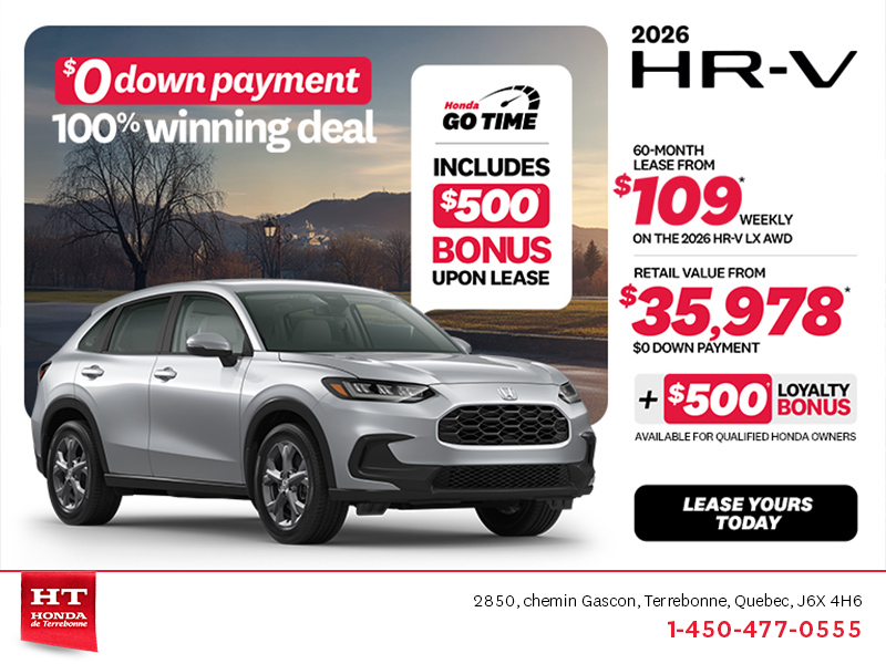 Get the 2026 Honda HR-V! 