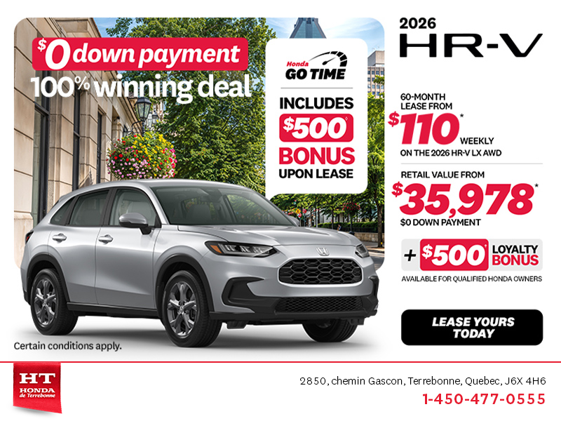 Get the 2026 Honda HR-V! 