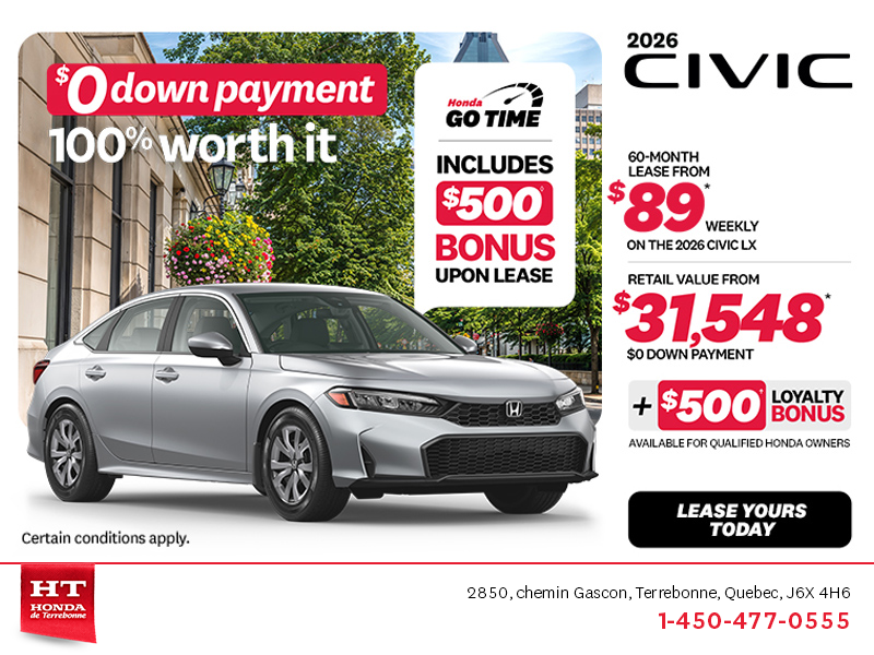 Get the 2026 Honda Civic! 