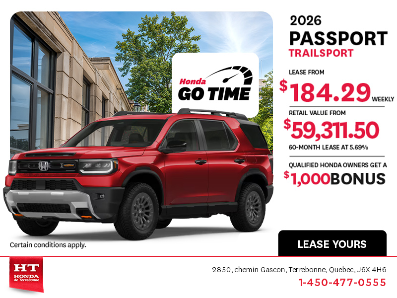 Get the 2026 Honda Passport! 