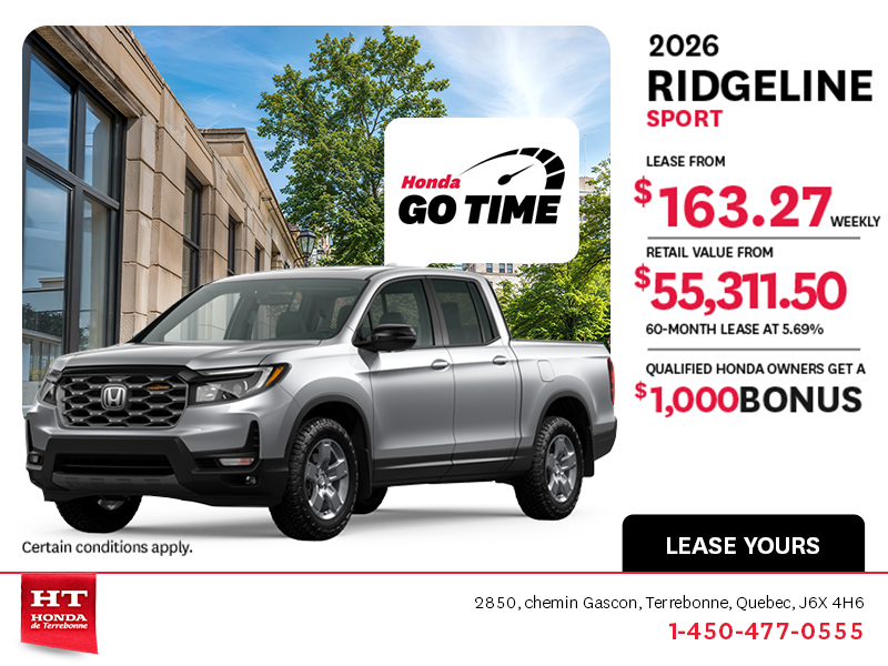 Get the 2026 Honda Ridgeline! 