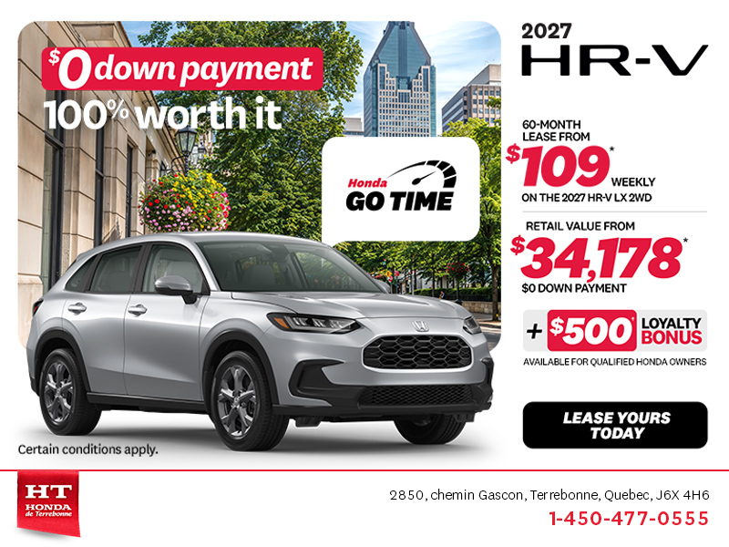Get the 2027 Honda HR-V! 