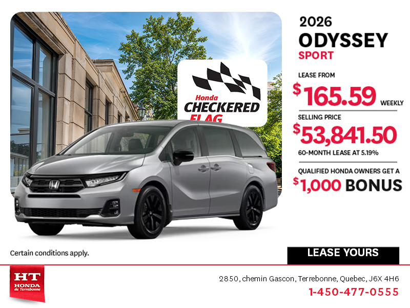 Get the 2026 Honda Odyssey! 