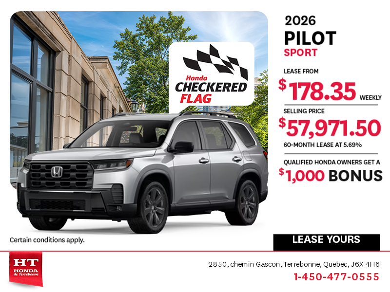Get the 2026 Honda Pilot! 