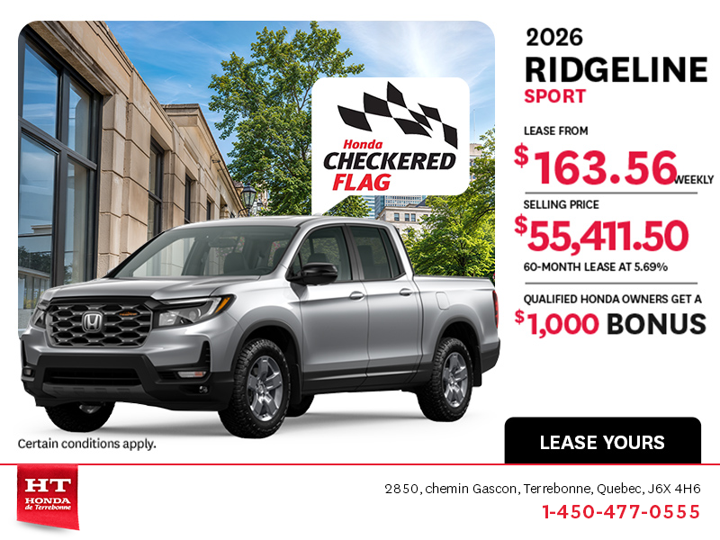 Get the 2026 Honda Ridgeline! 