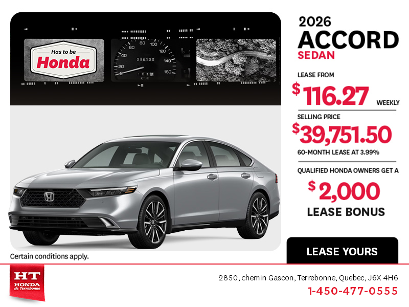 Get the 2026 Honda Accord!