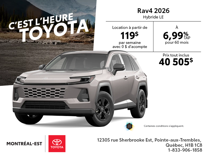 Toyota RAV4 Hybride 2026