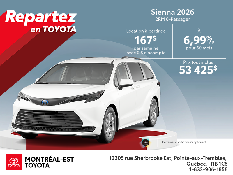 Toyota Sienna Hybrid 2026