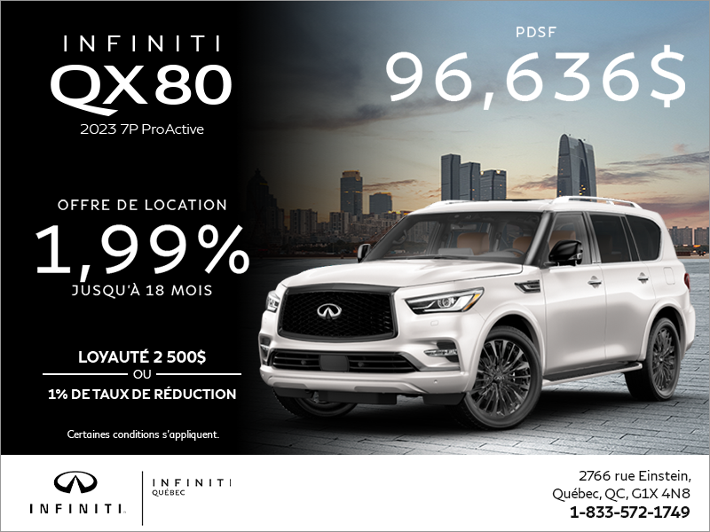 Procurez-vous le INFINITI QX80 2023 !