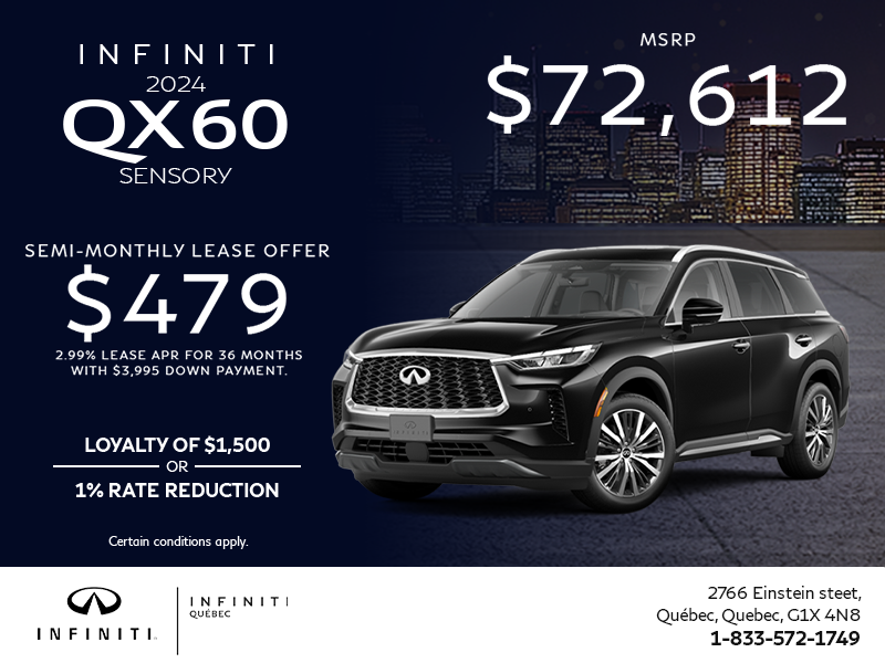 Get the 2024 INFINITI QX60!