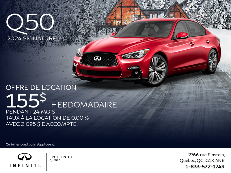 Procurez-vous la INFINITI Q50 2024 !