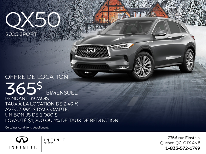 Procurez-vous la INFINITI QX50 2025 !