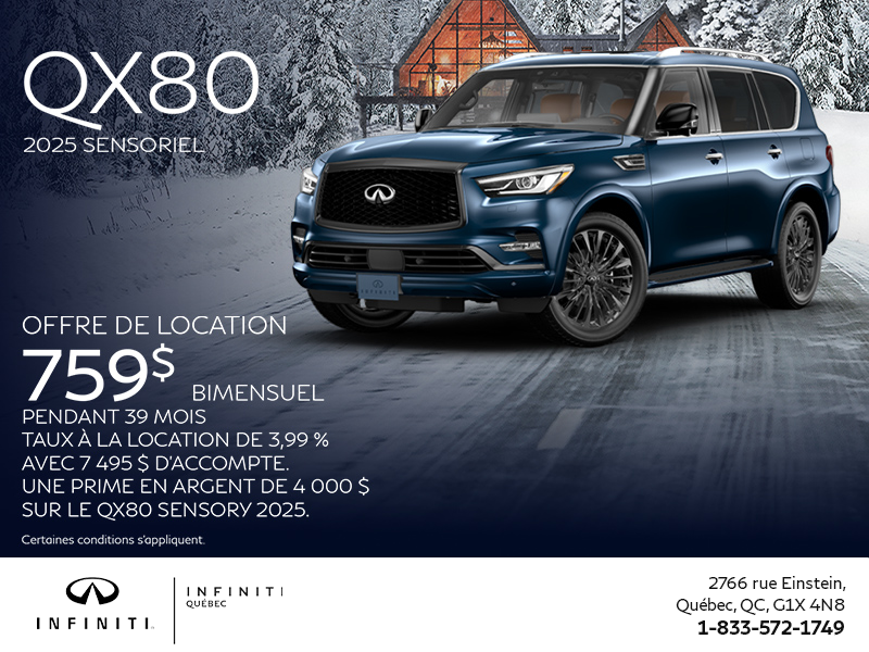 Procurez-vous le INFINITI QX80 2025 !