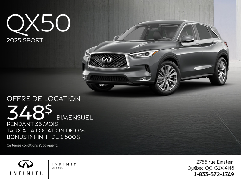Procurez-vous la INFINITI QX50 2025 !