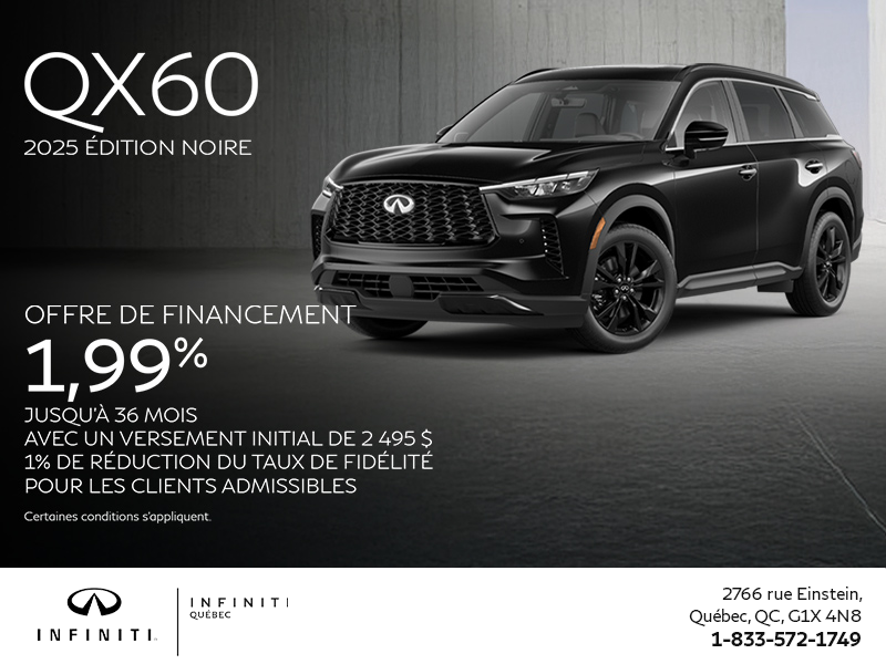 Procurez-vous le INFINITI QX60 2025 !