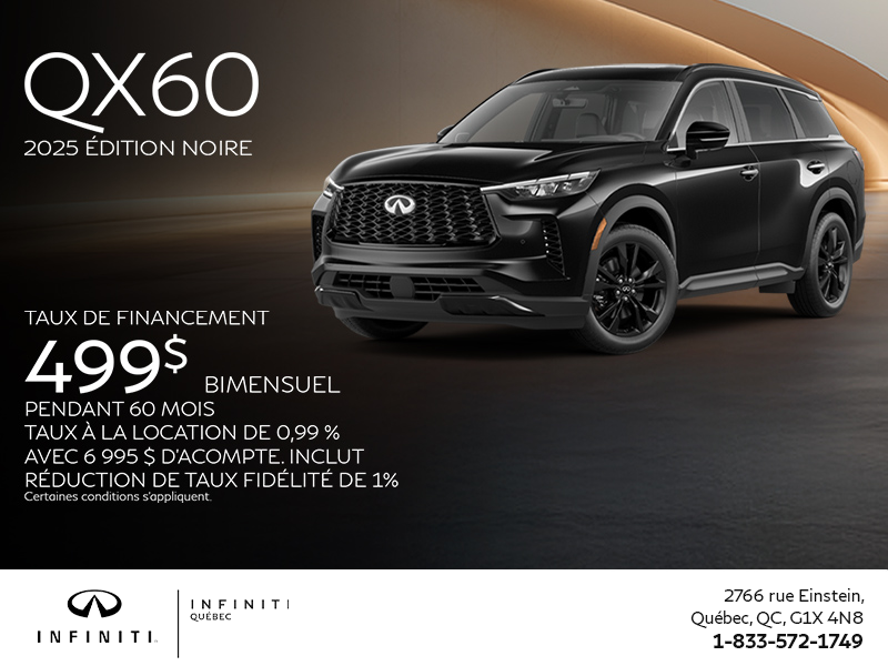 Procurez-vous le INFINITI QX60 2025 !