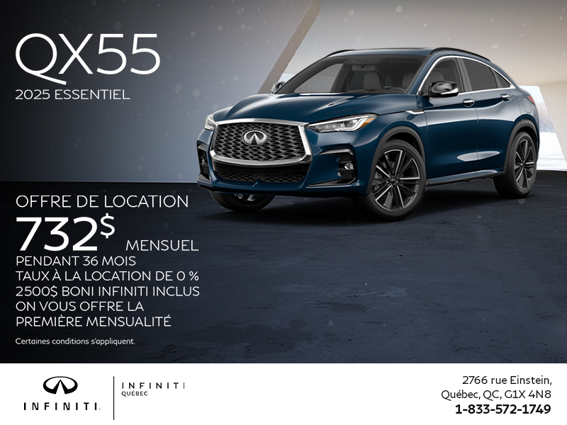 Procurez-vous le INFINITI QX55 2025!