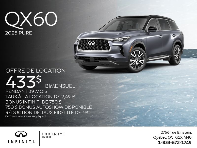 Procurez-vous le INFINITI QX60 2025 !