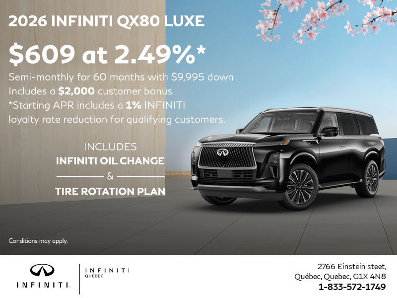 Get the 2026 INFINITI QX80!