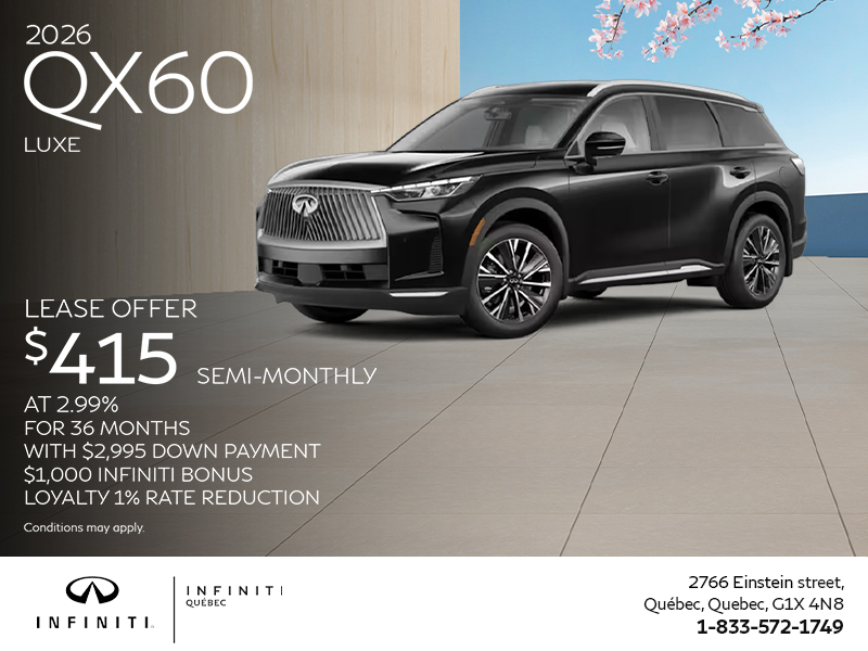 Get the 2026 INFINITI QX60!