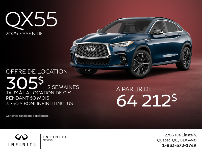 Procurez-vous le INFINITI QX55 2025!