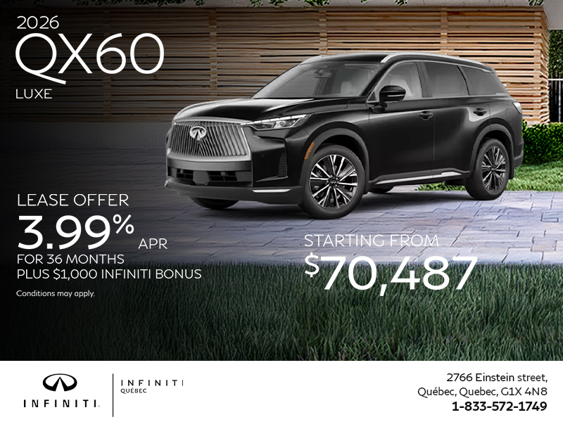 Get the 2026 INFINITI QX60!