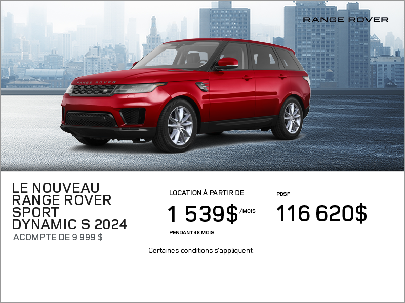 The 2024 Range Rover Sport Land Rover West Island in DollarddesOrmeaux