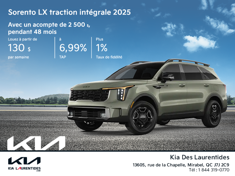 Le Kia Sorento 2025!