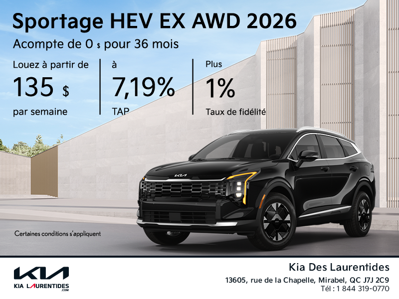 Le Kia Sportage 2026!