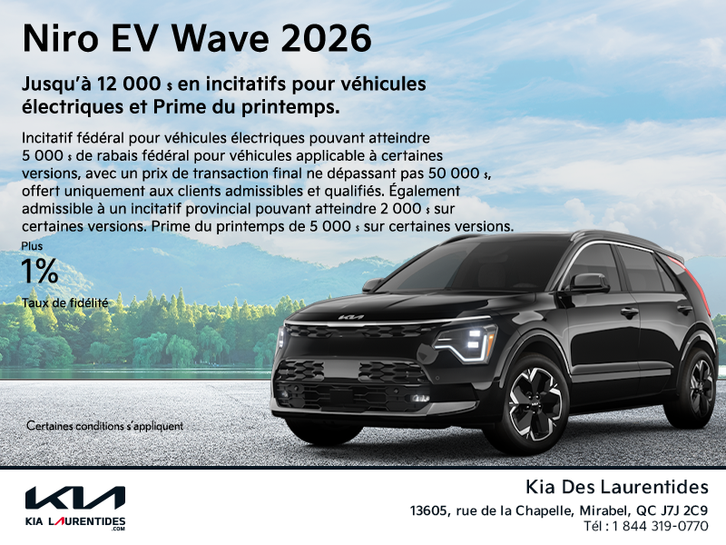 Kia Niro EV Wave 2026