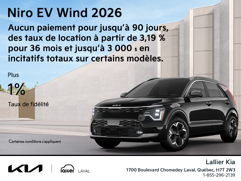 Le Kia Niro EV Wind 2026!
