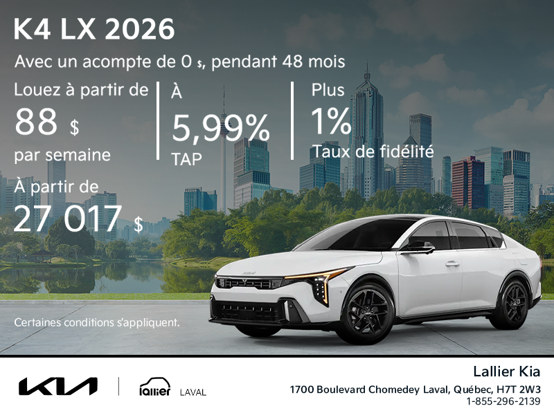 Kia K4 LX 2026