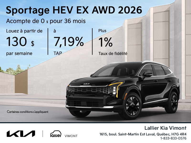 Le Kia Sportage 2026!