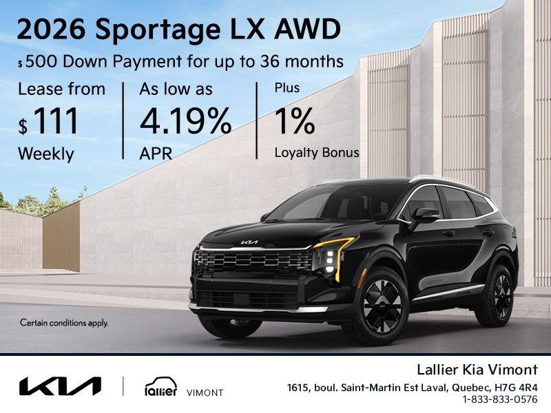 Get the 2026 Kia Sportage!