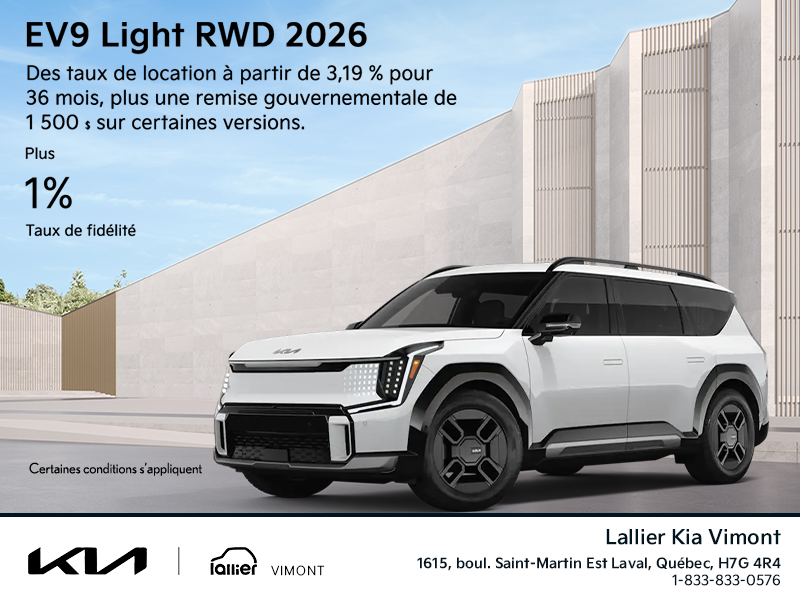 Kia EV9 Light RWD 2026