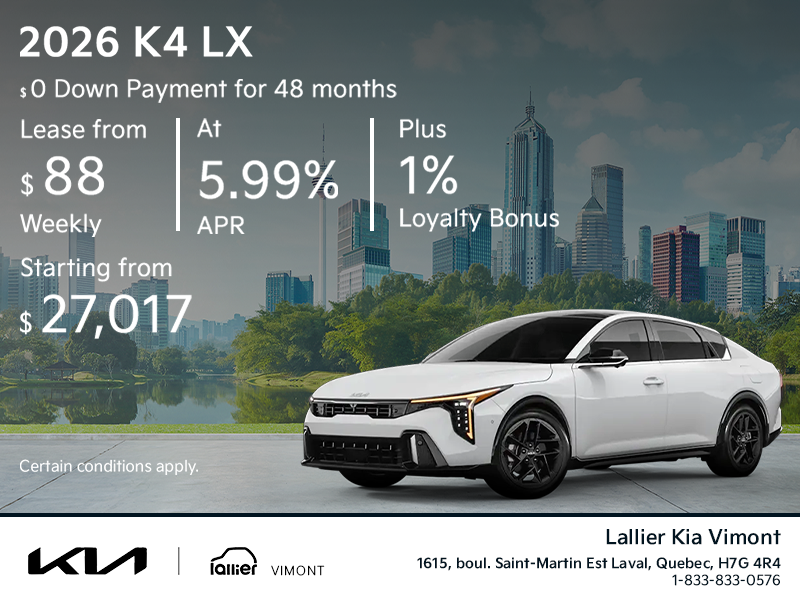 2026 Kia K4 LX