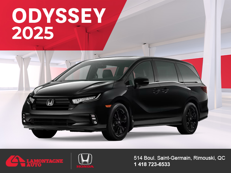 Obtenez le Honda Odyssey 2025 !