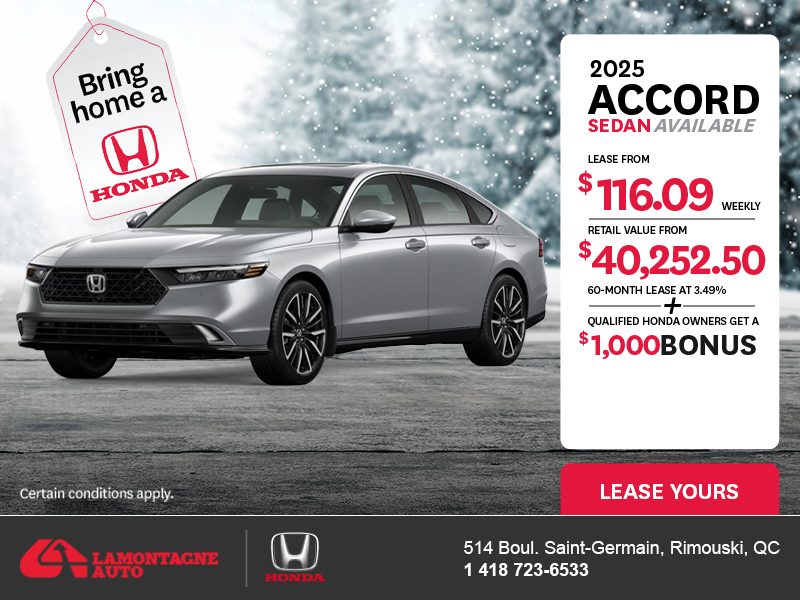Get the 2025 Honda Accord!