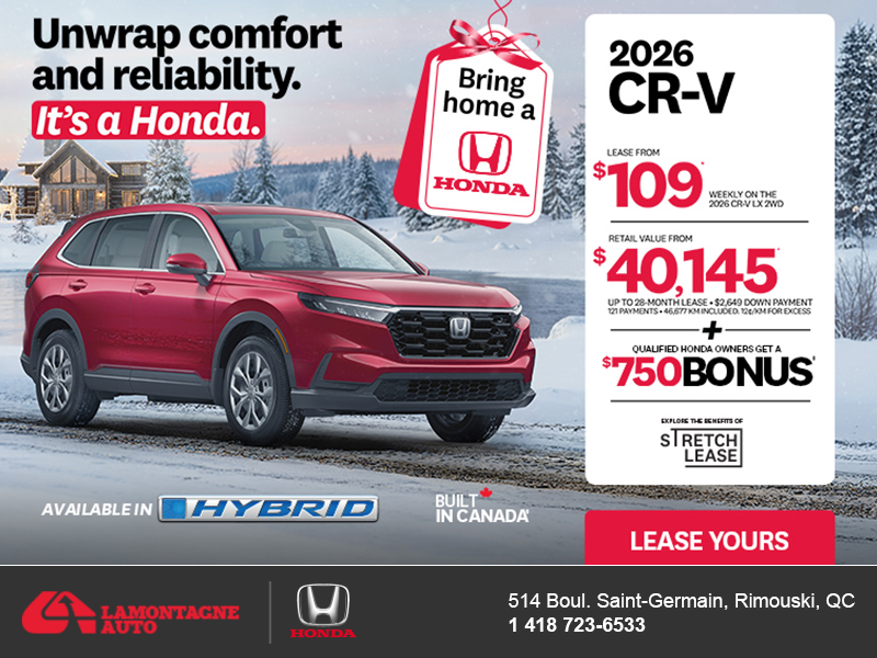 Get the 2026 Honda CR-V! 