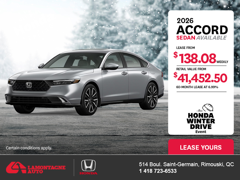 Get the 2026 Honda Accord!
