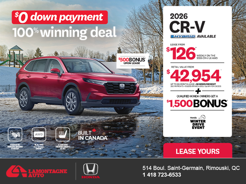 Get the 2026 Honda CR-V! 