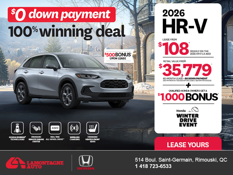 Get the 2026 Honda HR-V! 