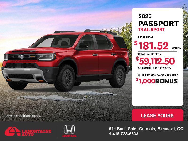 Get the 2026 Honda Passport! 