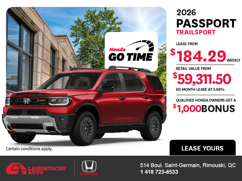 Get the 2026 Honda Passport! 