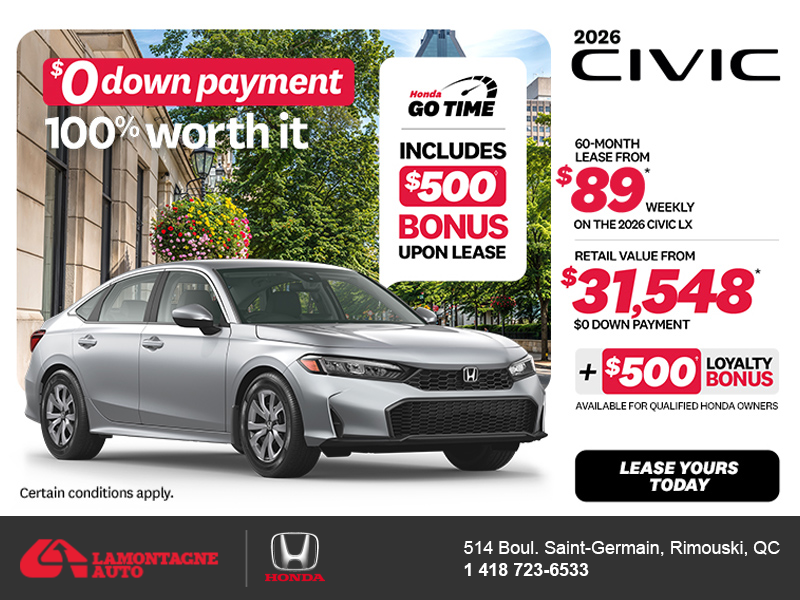Get the 2026 Honda Civic! 